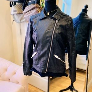 Forever 21 Vegan Leather Moto Jacket Black